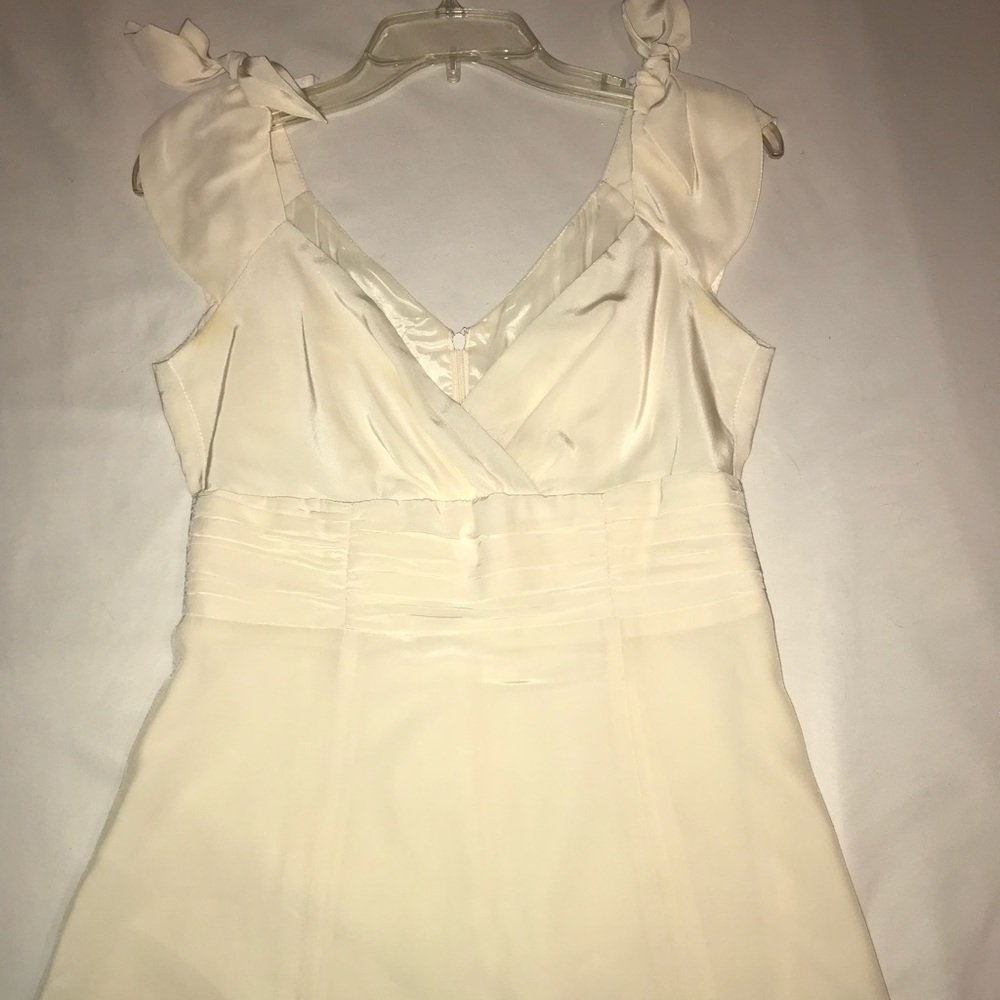 Nanette Lepore silk cream cap sleeve top, Size 4